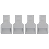 4Pcs U Shape Casters Door Stopper Anti Sliding Furniture Wheels Cups Protectors for Sofa Bed Chair Gray