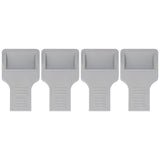 4Pcs U Shape Casters Door Stopper Anti Sliding Furniture Wheels Cups Protectors for Sofa Bed Chair Gray