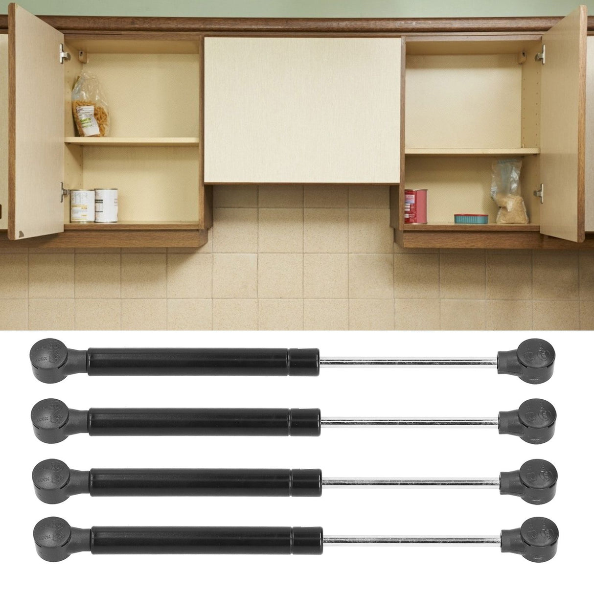 4Set Cabinet Door Lift Support Aluminum Alloy 80N Air Spring Strut Gas Strut Support Rod