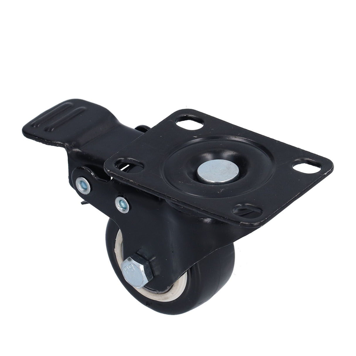 4PCS Caster 1.5in 360° Rotate Head Rubber Shock Absorption Double Ball Bearing Chair Wheel