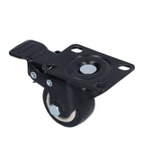 4PCS Caster 1.5in 360° Rotate Head Rubber Shock Absorption Double Ball Bearing Chair Wheel - Top-Down View