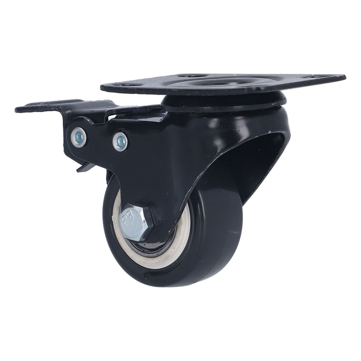 4PCS Caster 1.5in 360° Rotate Head Rubber Shock Absorption Double Ball Bearing Chair Wheel