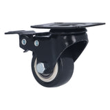 4PCS Caster 1.5in 360° Rotate Head Rubber Shock Absorption Double Ball Bearing Chair Wheel