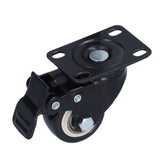 4PCS Caster 1.5in 360° Rotate Head Rubber Shock Absorption Double Ball Bearing Chair Wheel