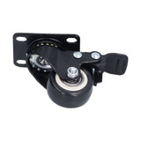 4PCS Caster 1.5in 360° Rotate Head Rubber Shock Absorption Double Ball Bearing Chair Wheel