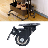 4PCS Caster 1.5in 360° Rotate Head Rubber Shock Absorption Double Ball Bearing Chair Wheel