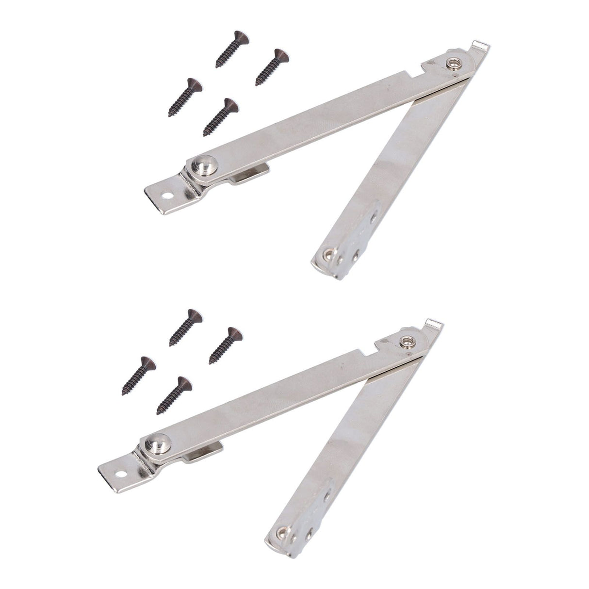2 Set Folding Support Hinges Lid Lift Up Stay Hinge for Wooden Boxes Cabinet Cupboard Furniture Hardware