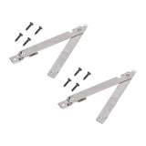 2 Set Folding Support Hinges Lid Lift Up Stay Hinge for Wooden Boxes Cabinet Cupboard Furniture Hardware
