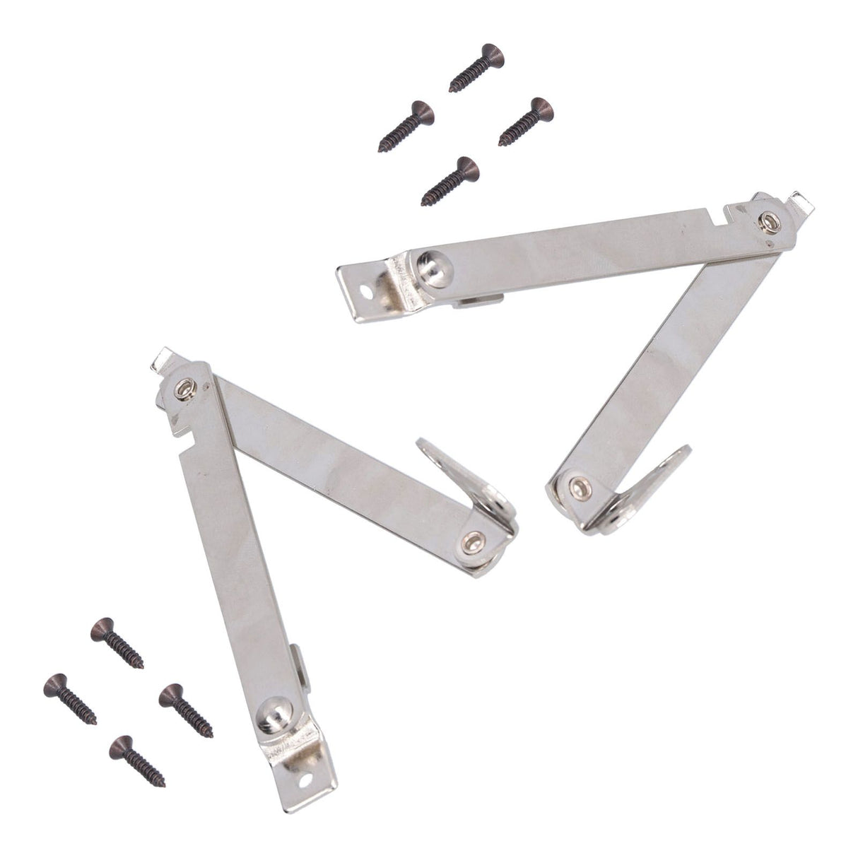 2 Set Folding Support Hinges Lid Lift Up Stay Hinge for Wooden Boxes Cabinet Cupboard Furniture Hardware