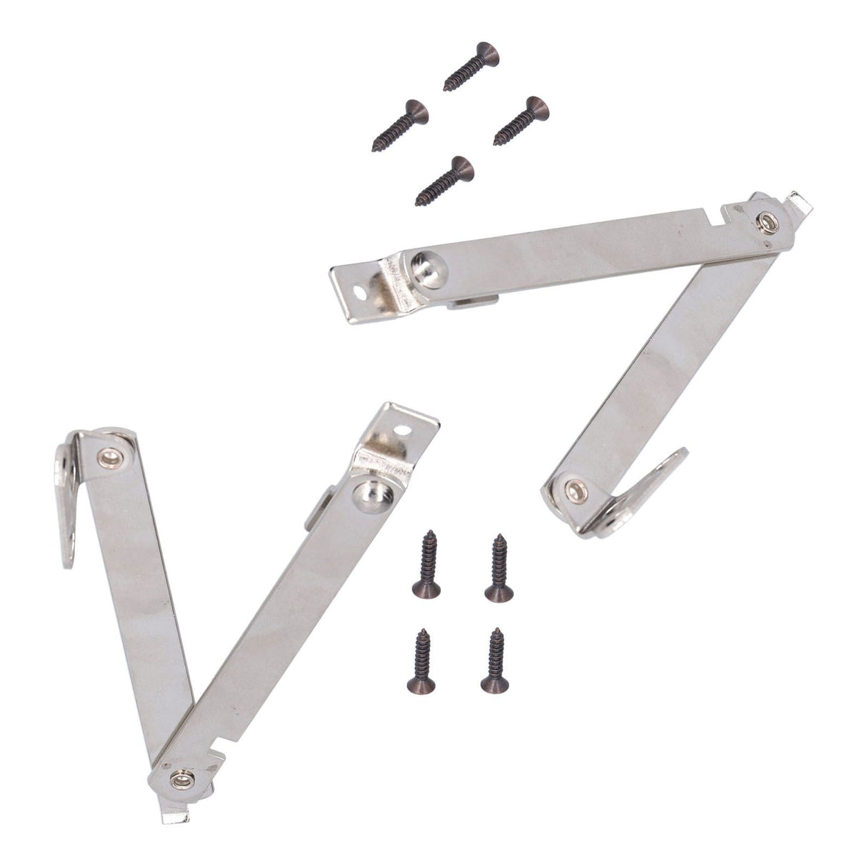 2 Set Folding Support Hinges Lid Lift Up Stay Hinge for Wooden Boxes Cabinet Cupboard Furniture Hardware
