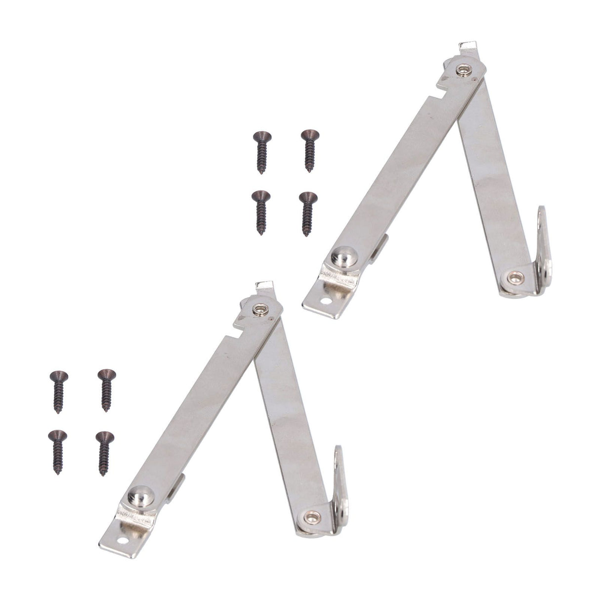 2 Set Folding Support Hinges Lid Lift Up Stay Hinge for Wooden Boxes Cabinet Cupboard Furniture Hardware