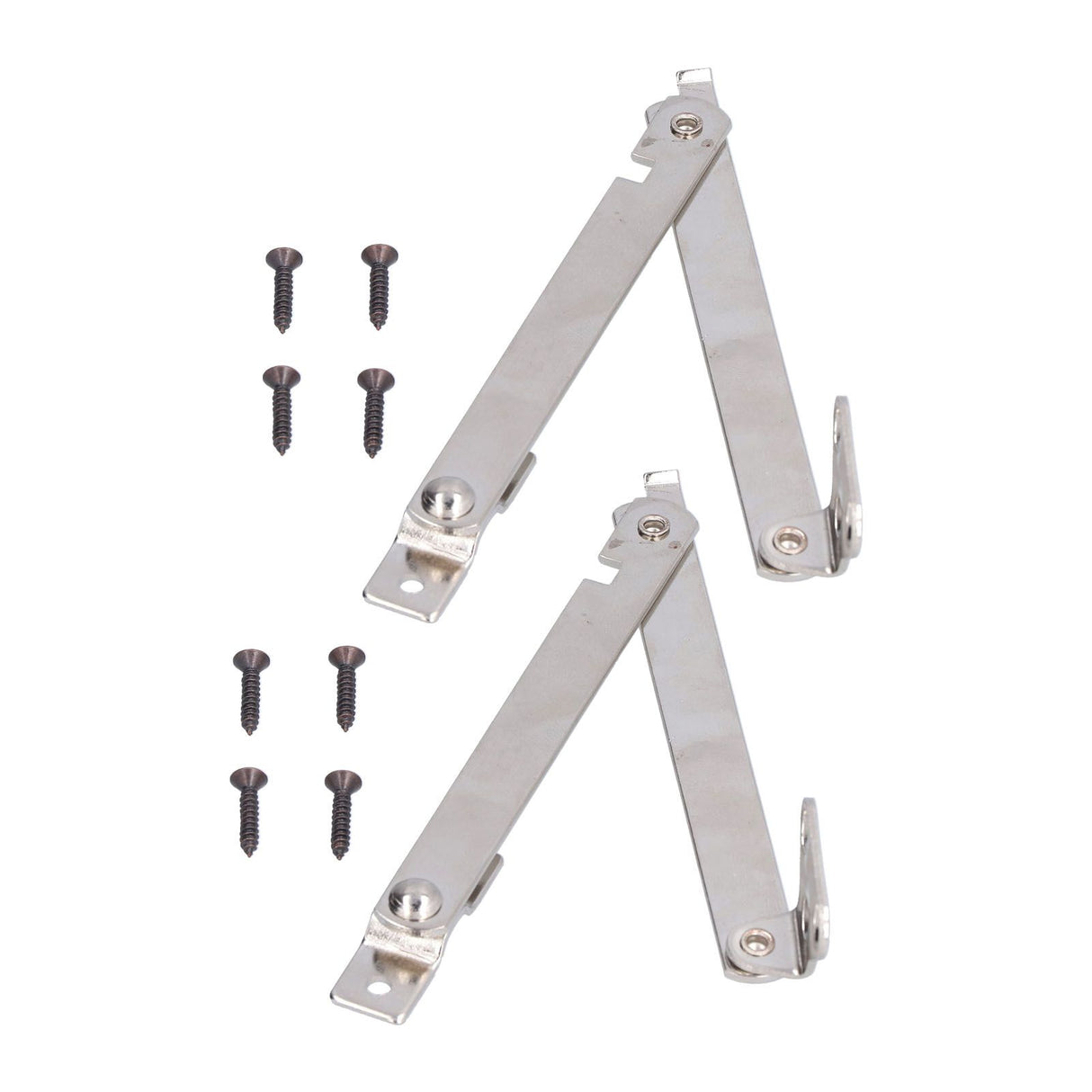 2 Set Folding Support Hinges Lid Lift Up Stay Hinge for Wooden Boxes Cabinet Cupboard Furniture Hardware
