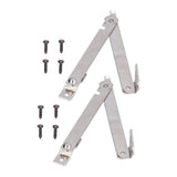 2 Set Folding Support Hinges Lid Lift Up Stay Hinge for Wooden Boxes Cabinet Cupboard Furniture Hardware