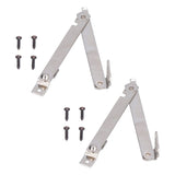 2 Set Folding Support Hinges Lid Lift Up Stay Hinge for Wooden Boxes Cabinet Cupboard Furniture Hardware