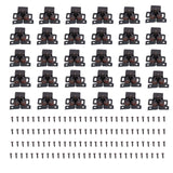 30 Set Stainless Steel Double Roller Catch Cabinet Latches Self Elastic Magnetic Damping Buffer