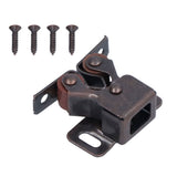 30 Set Stainless Steel Double Roller Catch Cabinet Latches Self Elastic Magnetic Damping Buffer - Front View