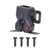 30 Set Stainless Steel Double Roller Catch Cabinet Latches Self Elastic Magnetic Damping Buffer - Side View