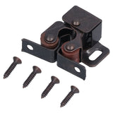 30 Set Stainless Steel Double Roller Catch Cabinet Latches Self Elastic Magnetic Damping Buffer - 45-Degree Angle