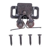 30 Set Stainless Steel Double Roller Catch Cabinet Latches Self Elastic Magnetic Damping Buffer - Low Angle