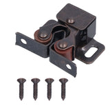 30 Set Stainless Steel Double Roller Catch Cabinet Latches Self Elastic Magnetic Damping Buffer