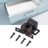 30 Set Stainless Steel Double Roller Catch Cabinet Latches Self Elastic Magnetic Damping Buffer