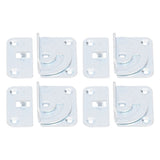 4PCS Bed Rail Bracket Heavy Duty Stainless Steel Bed Rail Fittings for Bed Frame Footrest - Low Angle