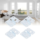 4PCS Bed Rail Bracket Heavy Duty Stainless Steel Bed Rail Fittings for Bed Frame Footrest - Extra Image