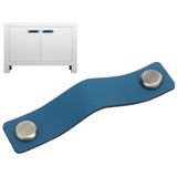 PU Leather Drawer Pulls Anticollision Wear Resistant European Exquisite Modern Simple Cabinet HandleBlue