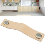 PU Leather Drawer Pulls Anticollision Wear Resistant European Exquisite Modern Simple Cabinet HandleLight Brown - Extra Image