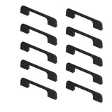 10 Pcs Drawer Pulls Strong Bearing Capacity Modern Simple Unique Cabinet Handles with Screw for Wardrobe Door Window - Front View