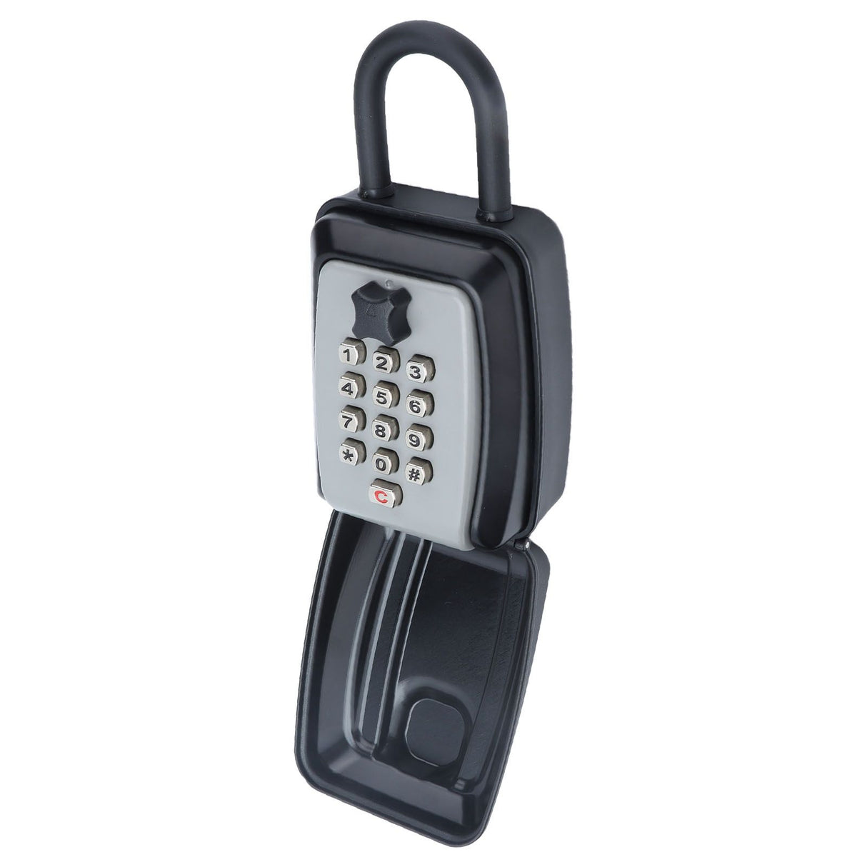 Key Locks Storage Box Large Capacity Safe 4 Digit Combination Wall Mounted Alloy Password Lock