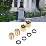 2Pairs 3/4in Brass Hose Adapter 2 Way Hose Adapter Durable and Convenient for Garden and Washing Machine