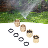 2Pairs 3/4in Brass Hose Adapter 2 Way Hose Adapter Durable and Convenient for Garden and Washing Machine