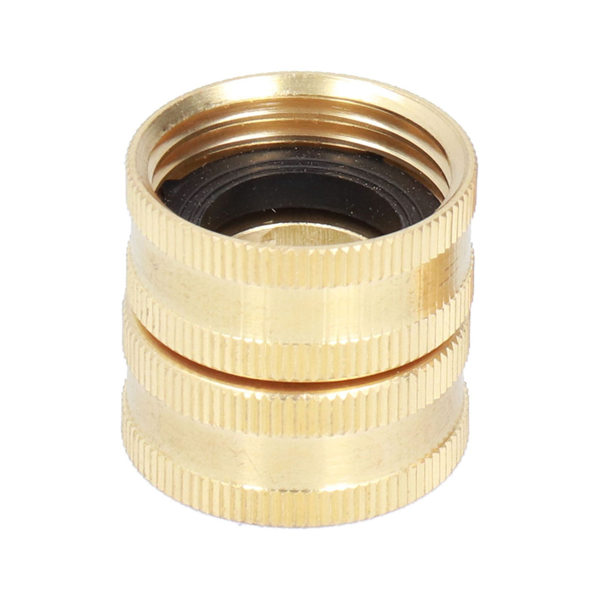 2Pairs 3/4in Brass Hose Adapter 2 Way Hose Adapter Durable and Convenient for Garden and Washing Machine