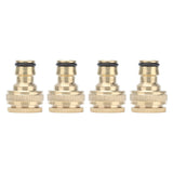 4PCS Faucet Joint 1/2in 3/4in Internal Thread Water Pipe Connector Brass Hose Adapter