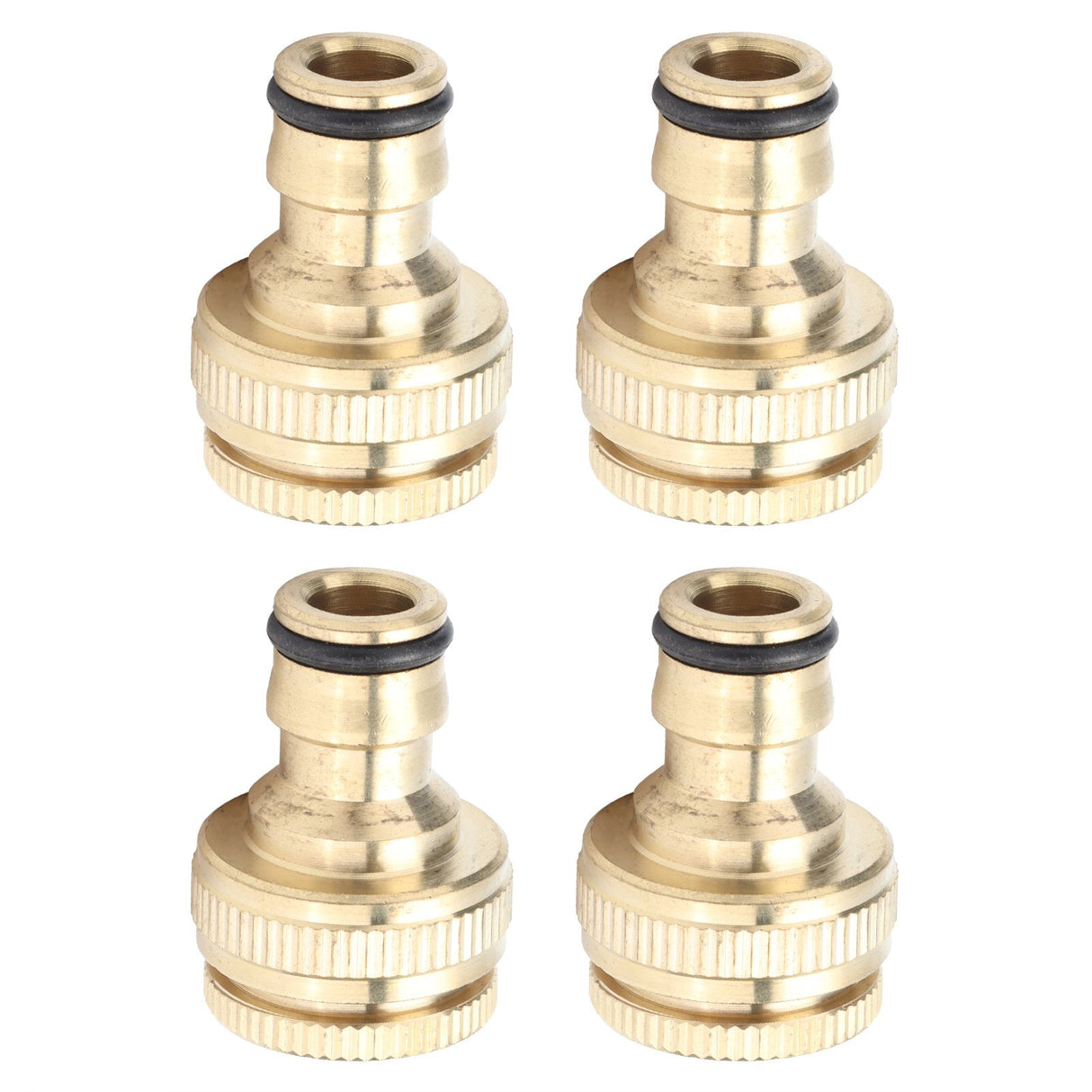 4PCS Faucet Joint 1/2in 3/4in Internal Thread Water Pipe Connector Brass Hose Adapter