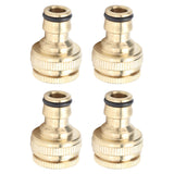 4PCS Faucet Joint 1/2in 3/4in Internal Thread Water Pipe Connector Brass Hose Adapter - Side View