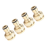 4PCS Faucet Joint 1/2in 3/4in Internal Thread Water Pipe Connector Brass Hose Adapter