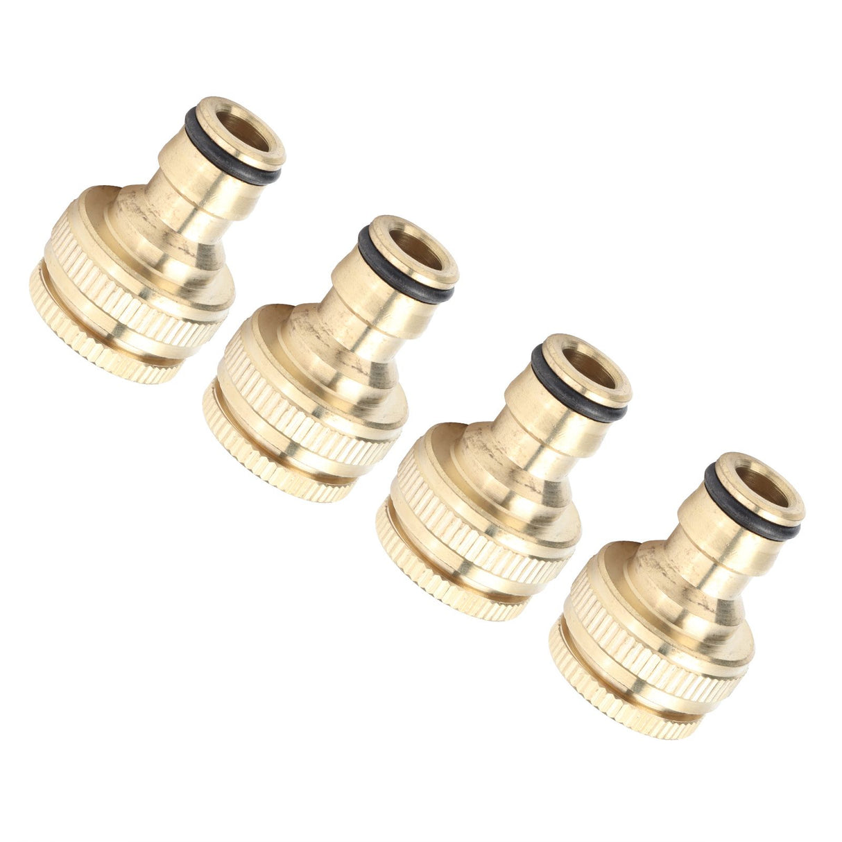 4PCS Faucet Joint 1/2in 3/4in Internal Thread Water Pipe Connector Brass Hose Adapter
