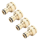 4PCS Faucet Joint 1/2in 3/4in Internal Thread Water Pipe Connector Brass Hose Adapter