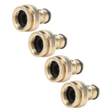 4PCS Faucet Joint 1/2in 3/4in Internal Thread Water Pipe Connector Brass Hose Adapter