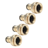 4PCS Faucet Joint 1/2in 3/4in Internal Thread Water Pipe Connector Brass Hose Adapter