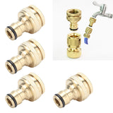 4PCS Faucet Joint 1/2in 3/4in Internal Thread Water Pipe Connector Brass Hose Adapter - Extra Image