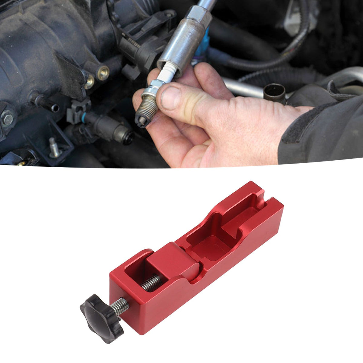 Aluminum Alloy Universal Spark Plug Gap Tool Anodizing for 0.394in 0.472in 0.551in 0.630in Spark Plugs Red