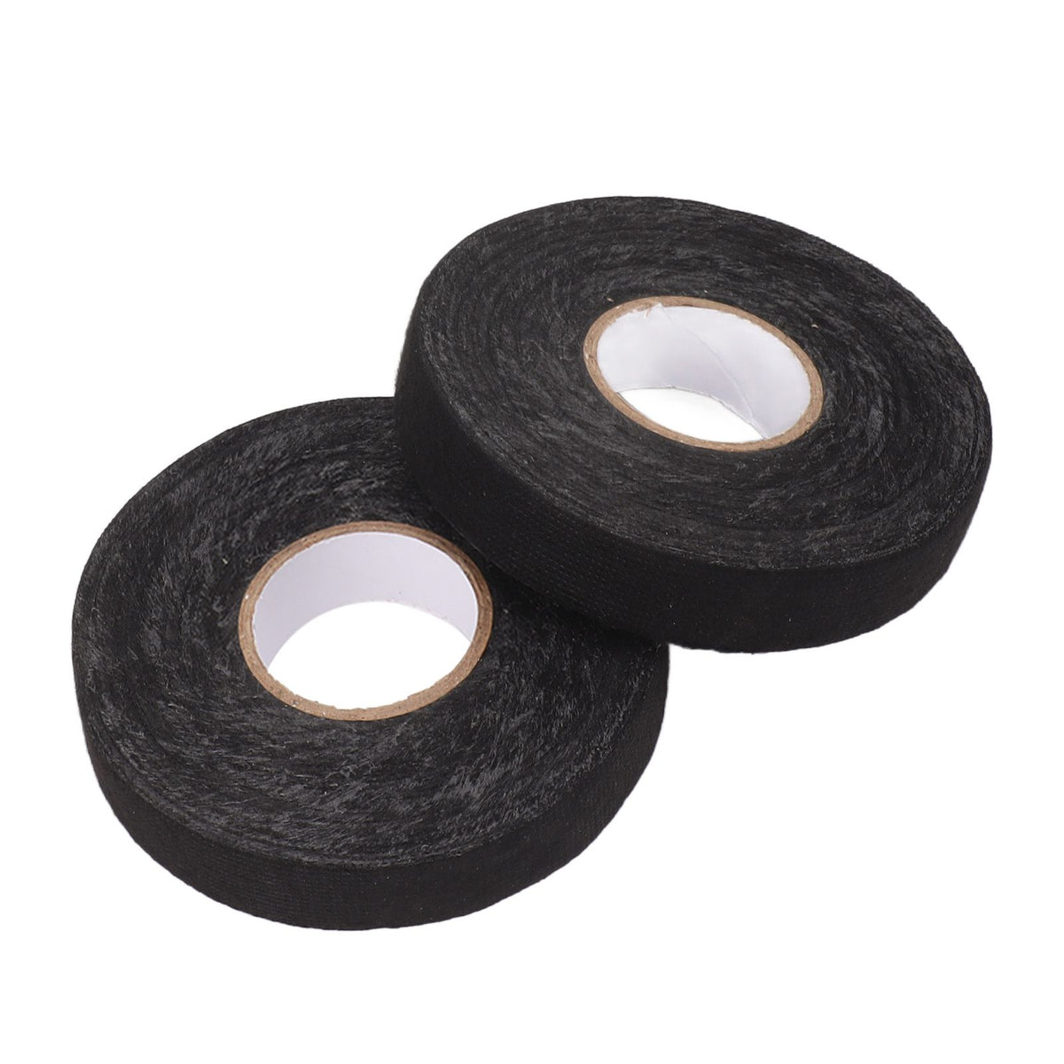 6pcs Cloth Tape Black Noise Damping Heat Proof Shock Absorbing Wear Proof Flame Retardant 19mmx25m Wire Harness Wrapping Tape for Car Engine