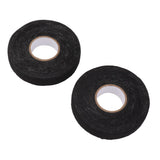 6pcs Cloth Tape Black Noise Damping Heat Proof Shock Absorbing Wear Proof Flame Retardant 19mmx25m Wire Harness Wrapping Tape for Car Engine - Extra Image