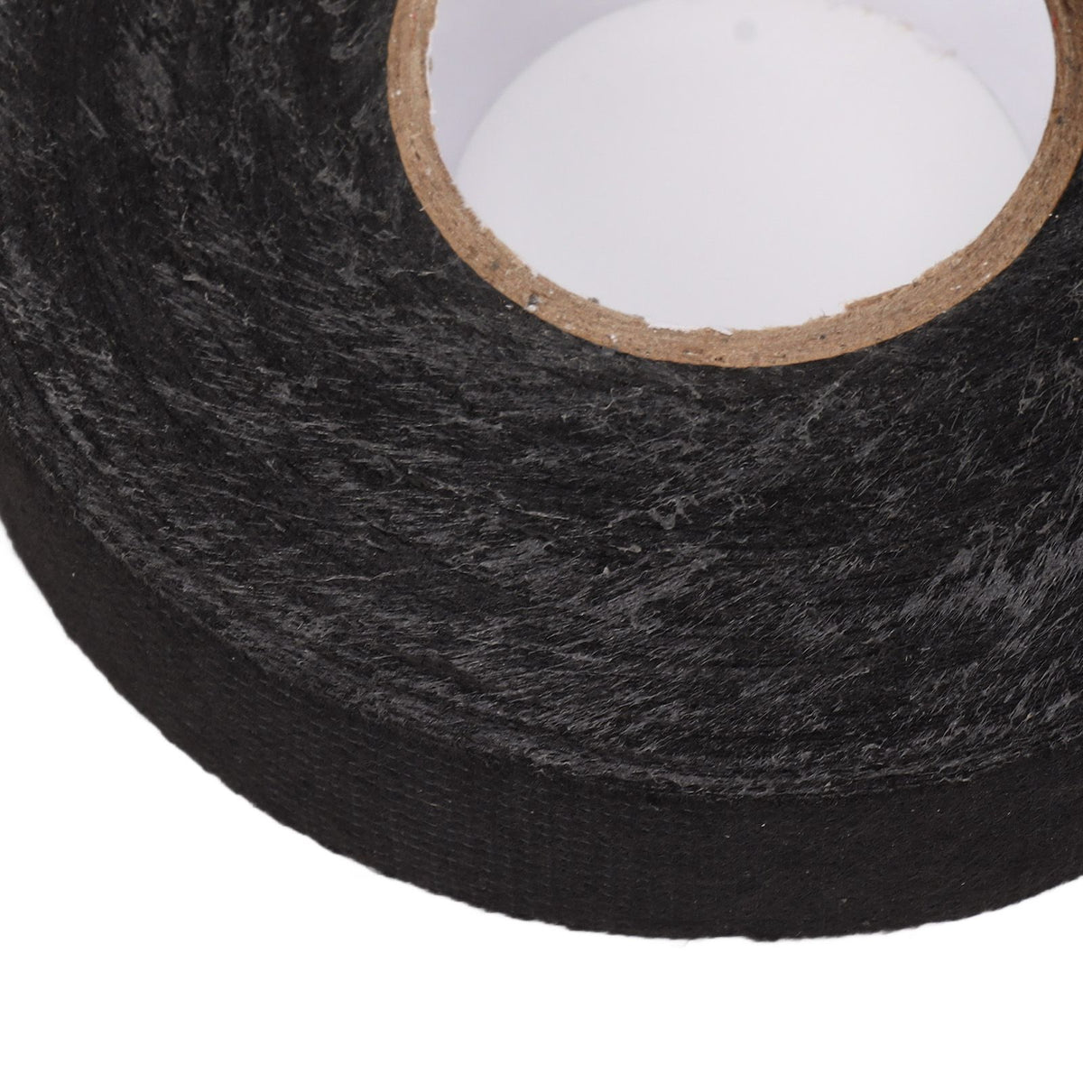 6pcs Cloth Tape Black Noise Damping Heat Proof Shock Absorbing Wear Proof Flame Retardant 19mmx25m Wire Harness Wrapping Tape for Car Engine