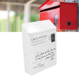 Iron Mailbox Wall Mounted Rustic Style Locked with 2 Keys 3 Hooks Waterproof Suggestion Box for Home Office Small Letters in Beige - Extra Image