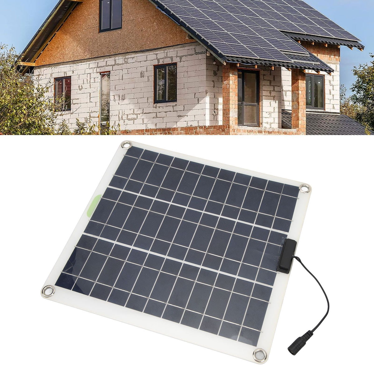 200W Solar Charger Panel High Efficiency 20A IP67 Waterproof Portable Solar Panel Controller Kit for Outdoor Camping Hiking