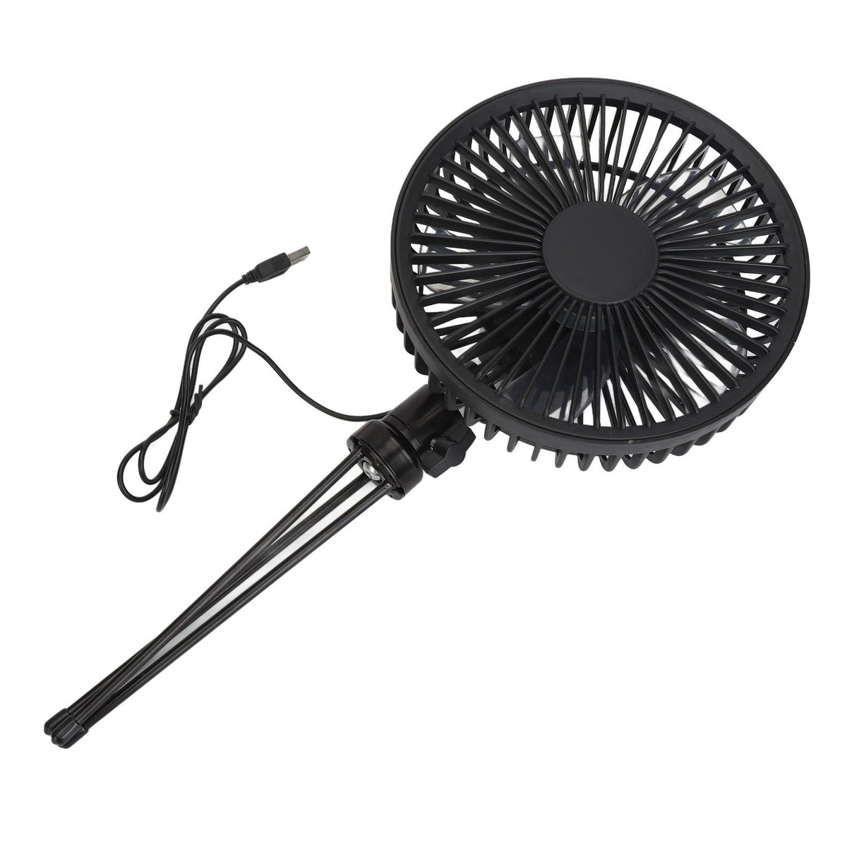 Solar Camping Fan with Tripod IP67 Waterproof Adjustable Portable Camping Fan with 10W Solar Panel for Outdoor Camping